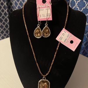 Beautiful Carol Su original necklace and earrings.